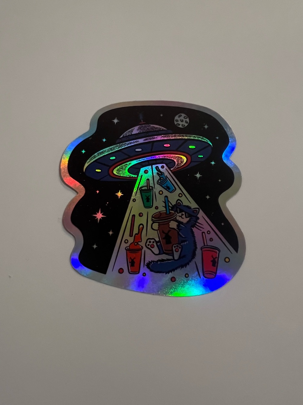Dutch Bros Holographic UFO Sticker